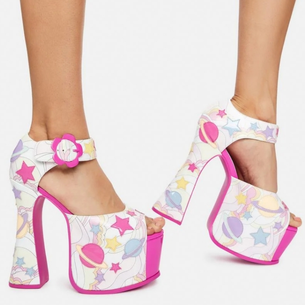 Dollskill sugar thrillz groovy galaxy platform heels - Picture 4 of 16
